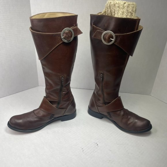 John Fluevog Adrians Heidi Women's Leather Boots Brown Size 9 - Picture 3 of 12